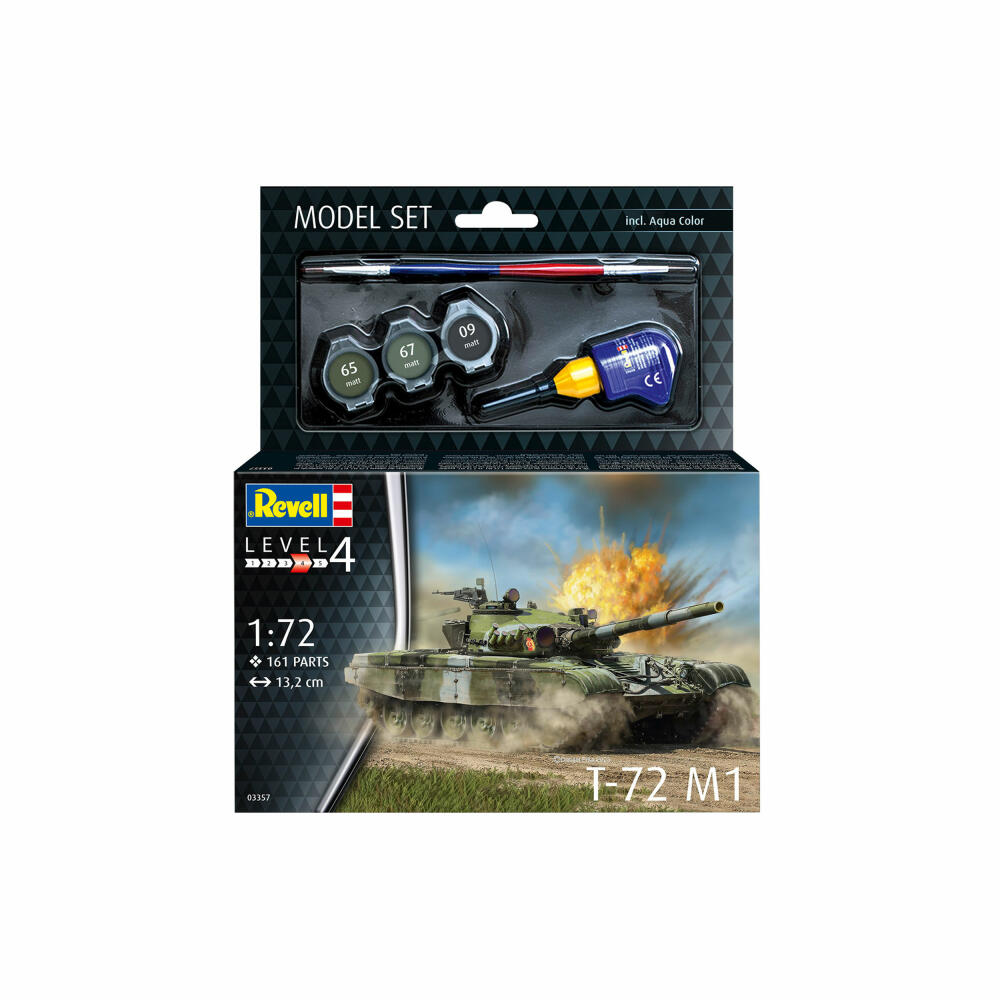 Revell Panzer-Modell-Set T-72 M1, Militär, MBT, 161 Teile, 1:72, 63357