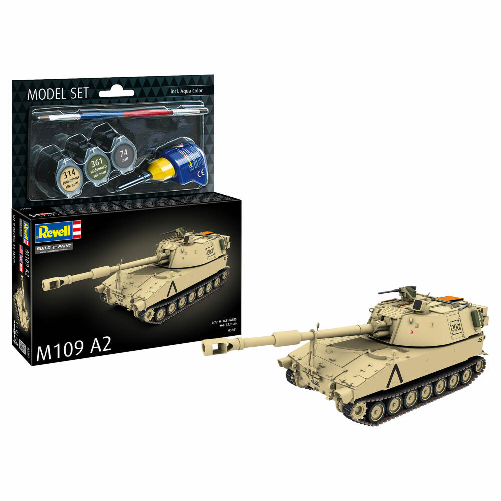 Revell Panzer-Modell-Set M109 A2, Militär, Artillerie, 168 Teile, 1:72, 63361