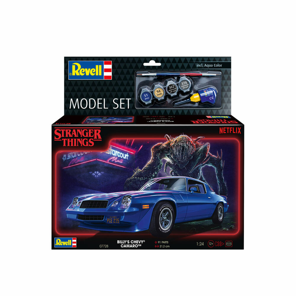 Revell Fahrzeug-Modell-Set Stranger Things Billys Chevy Camaro Z/28, 91 Teile, 1:24, 67728