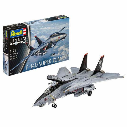Revell Flugzeug-Modellbausatz Grumman F-14D Super Tomcat, 111 Teile, 1:72, 03960