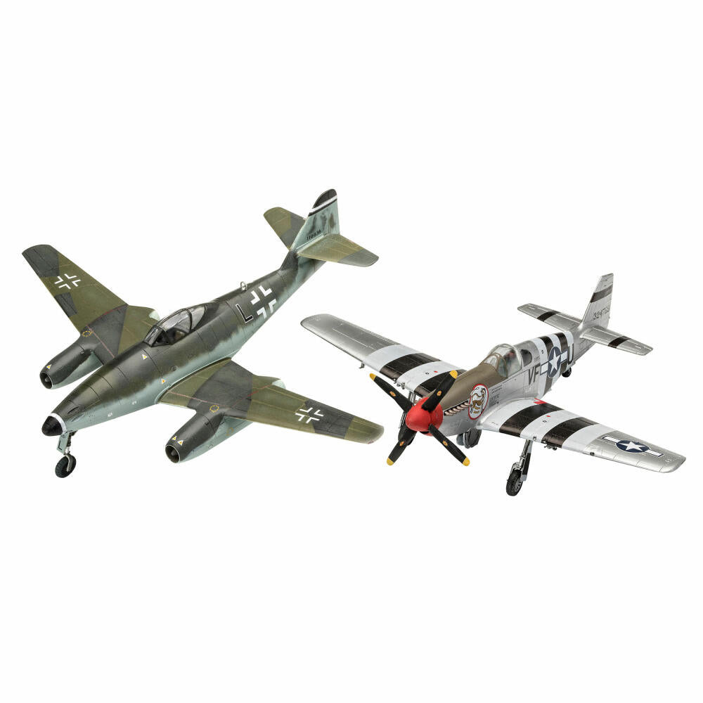 Revell Flugzeug-Modellbausatz Combat Set Me262 & P-51B Mustang, 111 Teile, 1:72, 03711