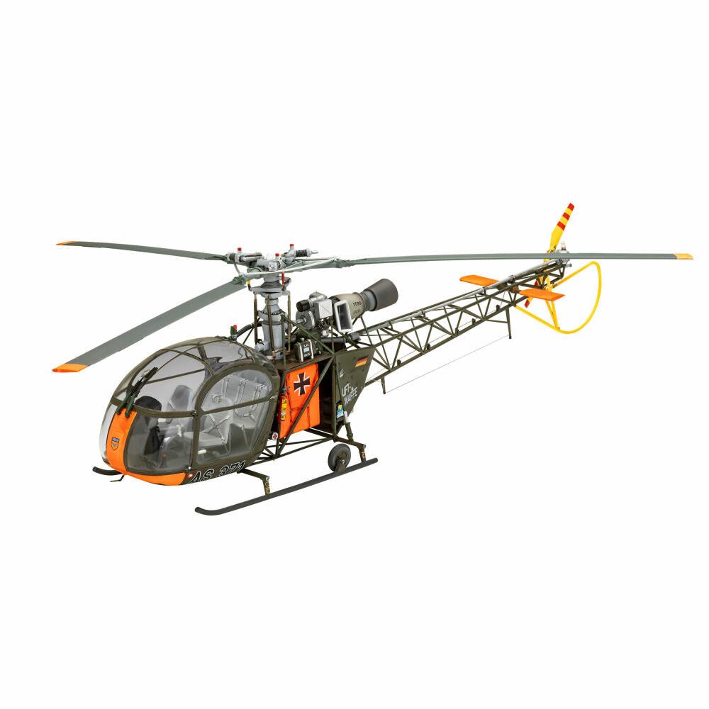 Revell Hubschrauber-Modellbausatz Alouette II, Helikopter, 112 Teile, 1:32, 03804