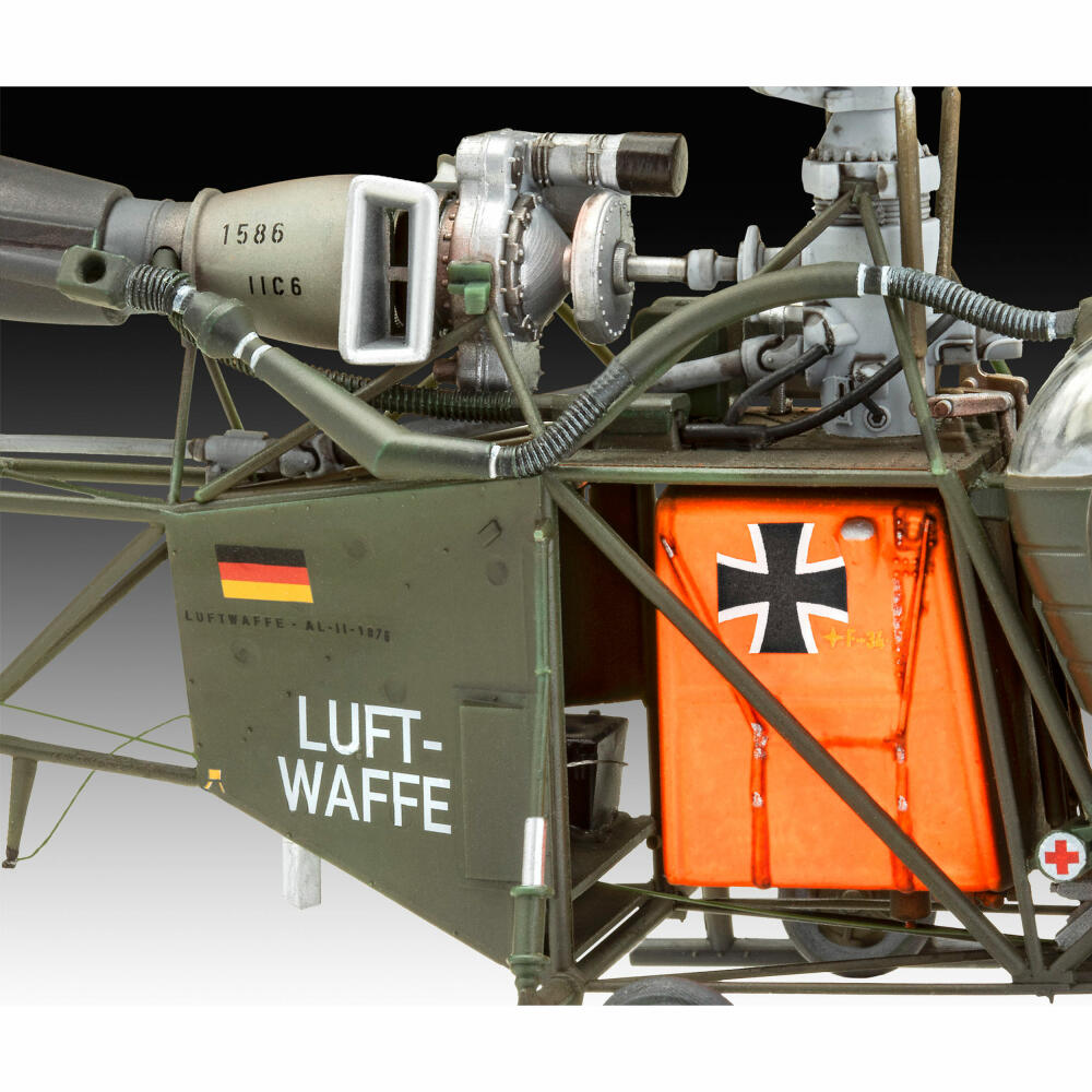 Revell Hubschrauber-Modellbausatz Alouette II, Helikopter, 112 Teile, 1:32, 03804