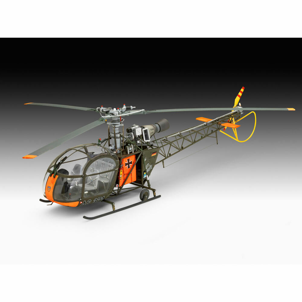 Revell Hubschrauber-Modellbausatz Alouette II, Helikopter, 112 Teile, 1:32, 03804