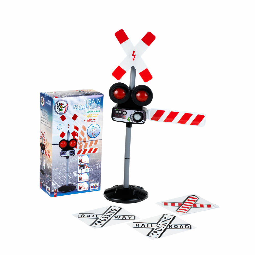 Theo Klein Bahnübergang elektronisch, Schranke, Verkehrsschild, Kinder Spielzeug, 2961