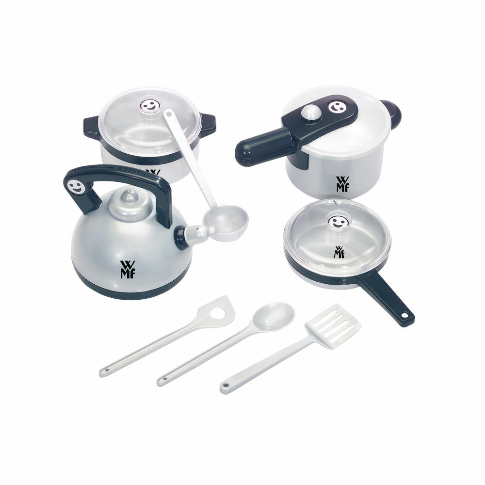Theo Klein WMF-Topfset, 11-tlg., Kochgeschirr, Kochbesteck, Spielzeugküche, Zubehör, Kinder Spielzeug, 9430
