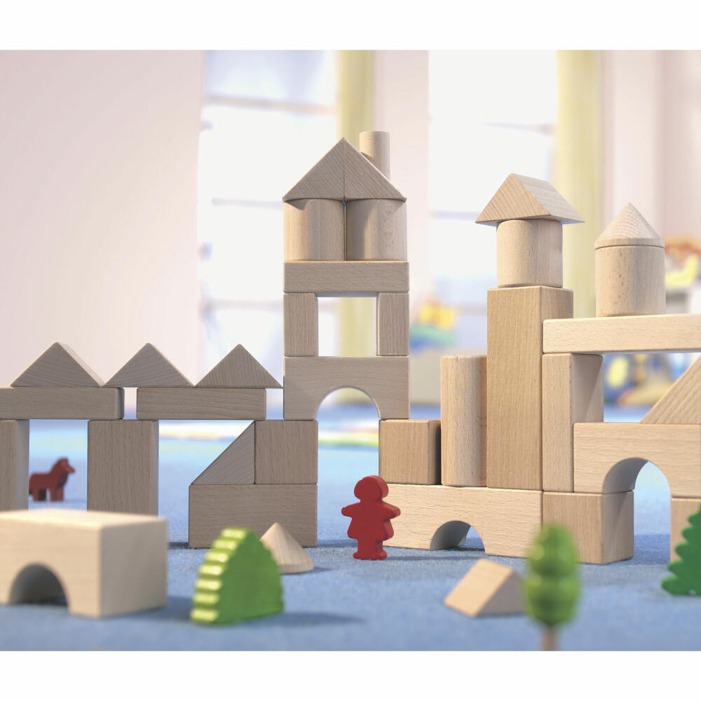 HABA Basic Building Blocks Basic Pack, 26 pcs., Building Blocks, Wooden Building Blocks, Building Bricks, Toys, 1071