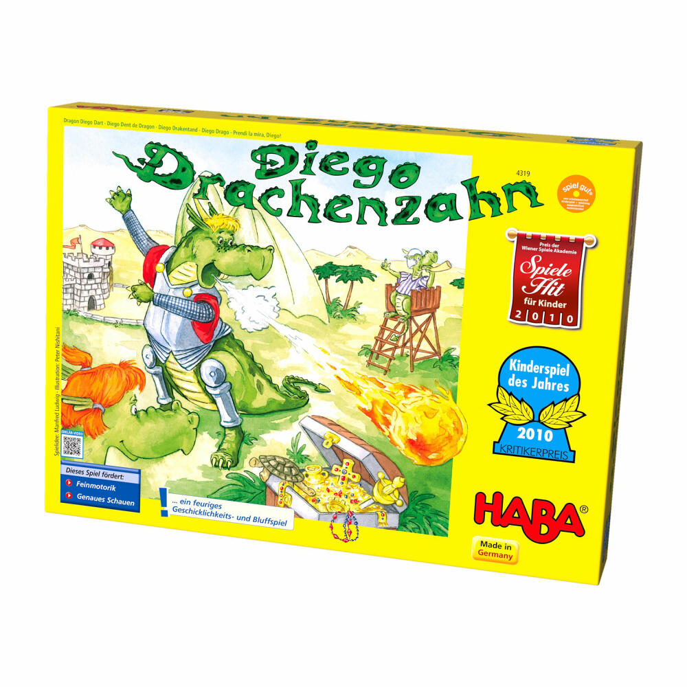 HABA Diego Dragon's Tooth, Skill Game, Children's Game, Games, 4319