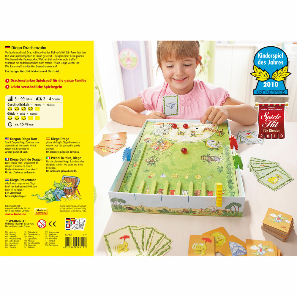HABA Diego Dragon's Tooth, Skill Game, Children's Game, Games, 4319