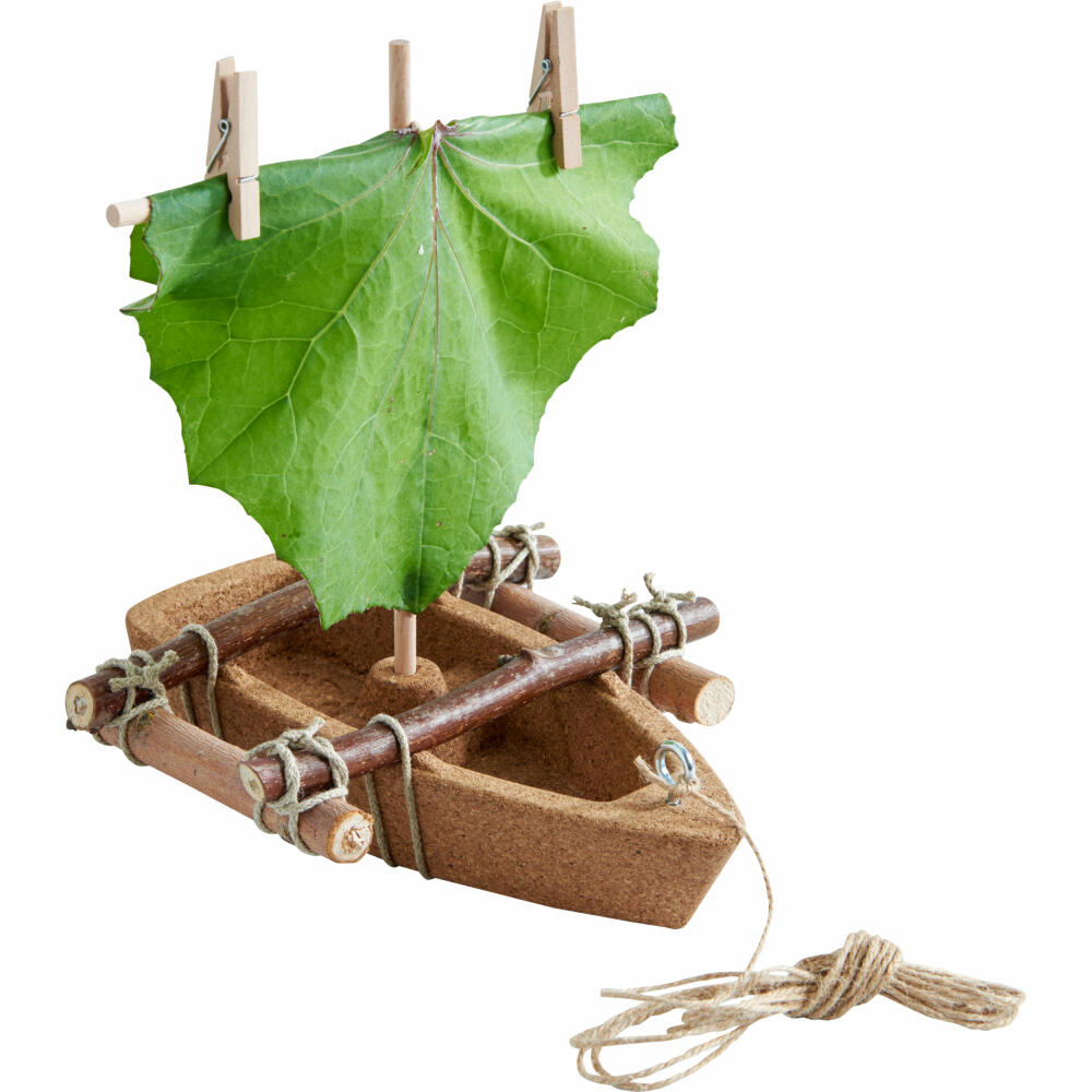 HABA Terra Kids Korkboot-Bausatz, Boot, Segelboot, Kinder, Spielzeug, ab 6 Jahren, 1304244001