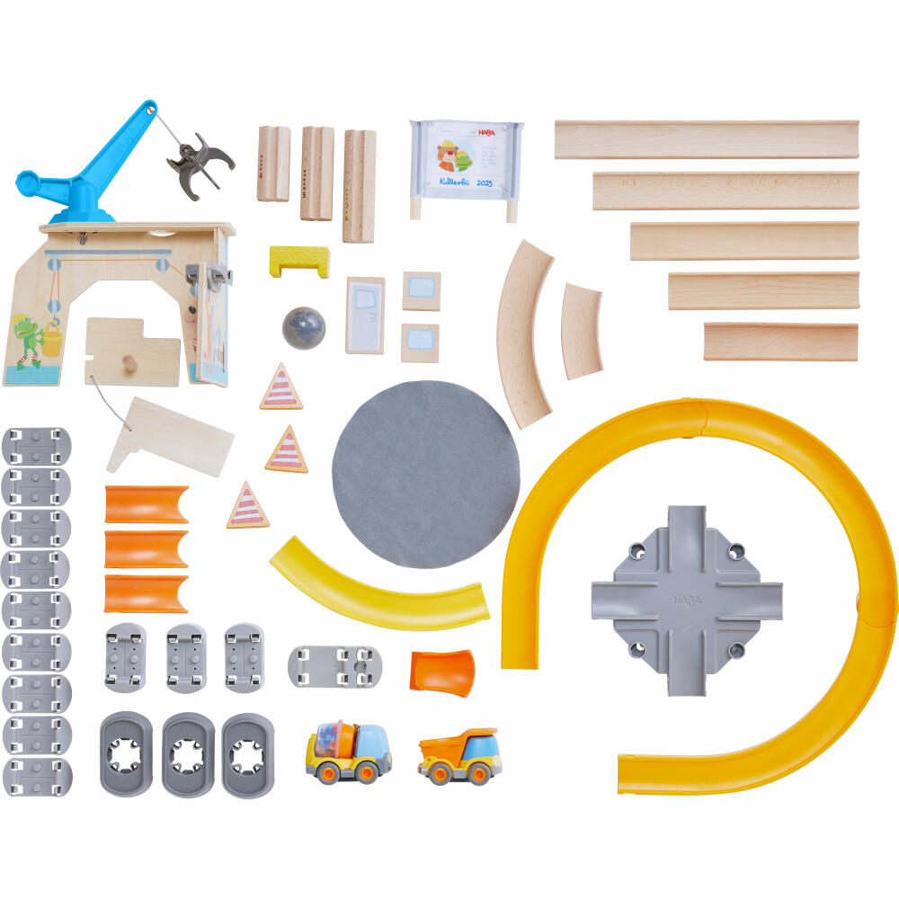 HABA Kullerbü - Play Track Large Construction Site, Ball Track, Toy, from 2 years, 1307199001