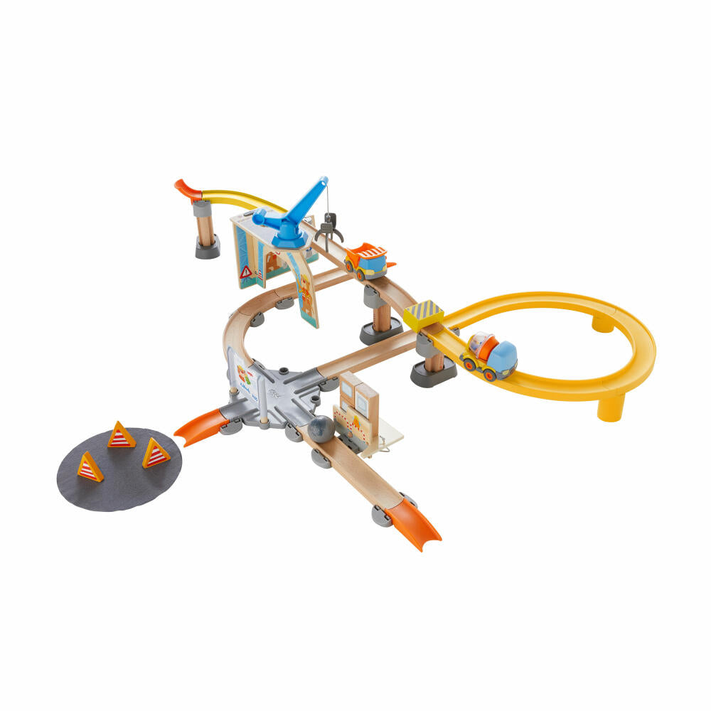 HABA Kullerbü - Play Track Large Construction Site, Ball Track, Toy, from 2 years, 1307199001