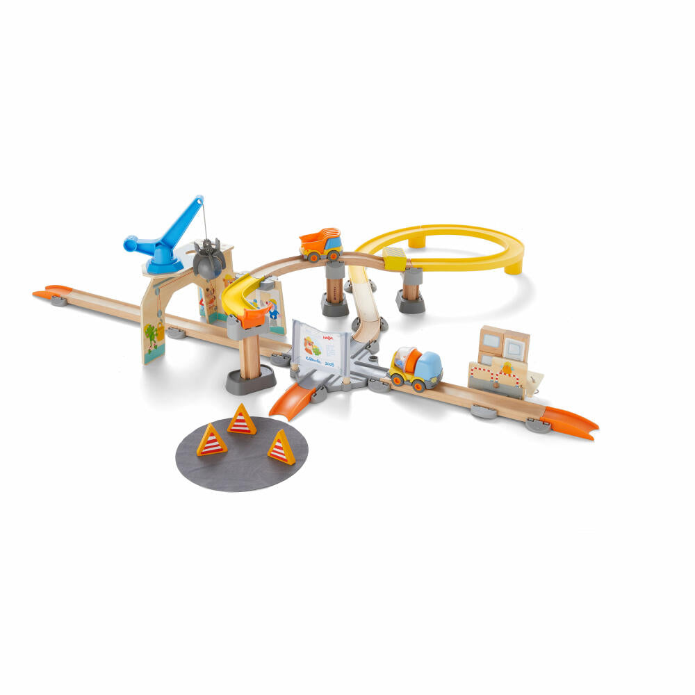 HABA Kullerbü - Play Track Large Construction Site, Ball Track, Toy, from 2 years, 1307199001