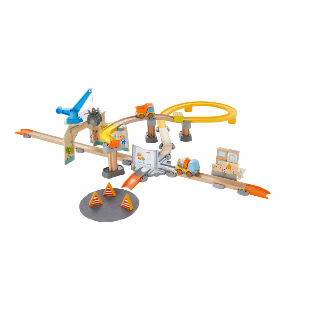 HABA Kullerbü - Play Track Large Construction Site, Ball Track, Toy, from 2 years, 1307199001