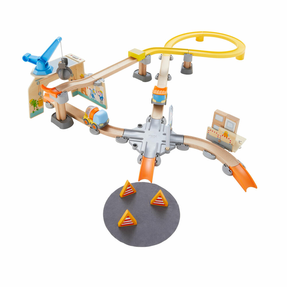 HABA Kullerbü - Play Track Large Construction Site, Ball Track, Toy, from 2 years, 1307199001