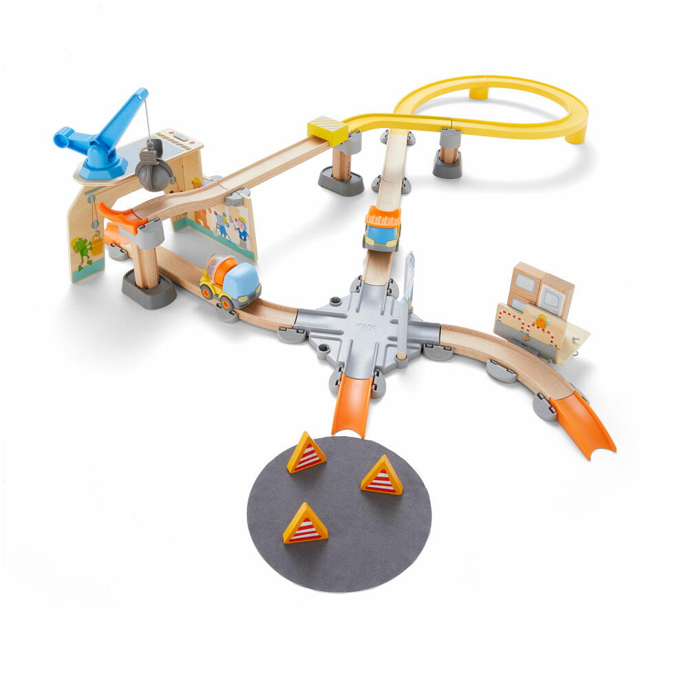 HABA Kullerbü - Play Track Large Construction Site, Ball Track, Toy, from 2 years, 1307199001