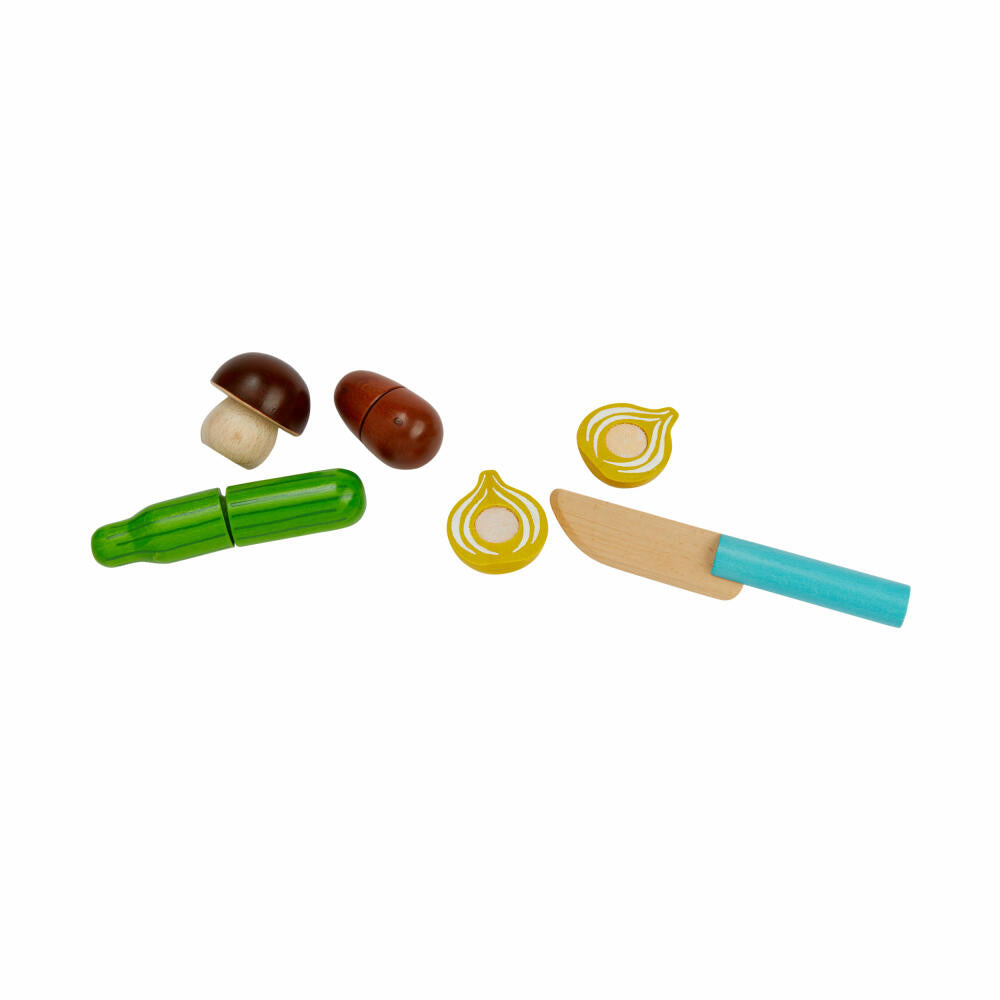 HABA Gemüse mit Messer & Brettchen, Spielzeuglebensmittel, Spielzeug, Kinder, ab 3 Jahren, 2012076001