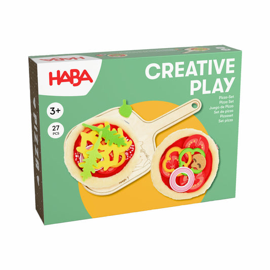 HABA Pizza-Set mit Brettchen, Spielzeuglebensmittel, Spielzeug, Kinder, ab 3 Jahren, 2012081001