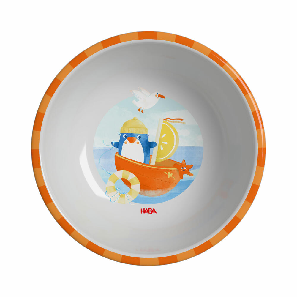 HABA Schüssel Pinguin, Schale, Müslischale, Suppenschüssel, Kinder, Ø 15.5 cm, 2012440001