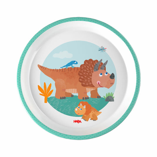 HABA Teller Dino, Kinderteller, Speiseteller, Kinder, Ø 18 cm, 2012441005
