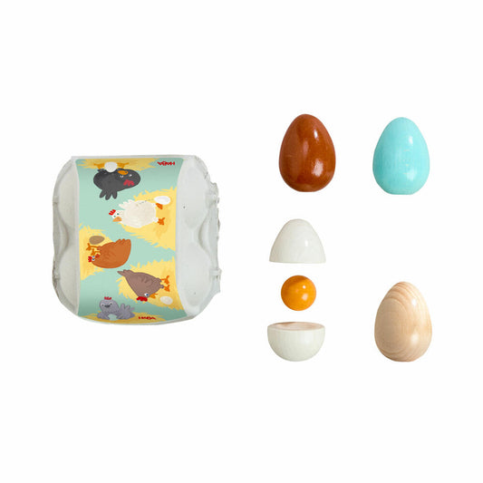 HABA Creative Play - Eier, Zubehör Kinderküche, Holz Spielzeug, Kinder, ab 3 Jahren, 2012299001