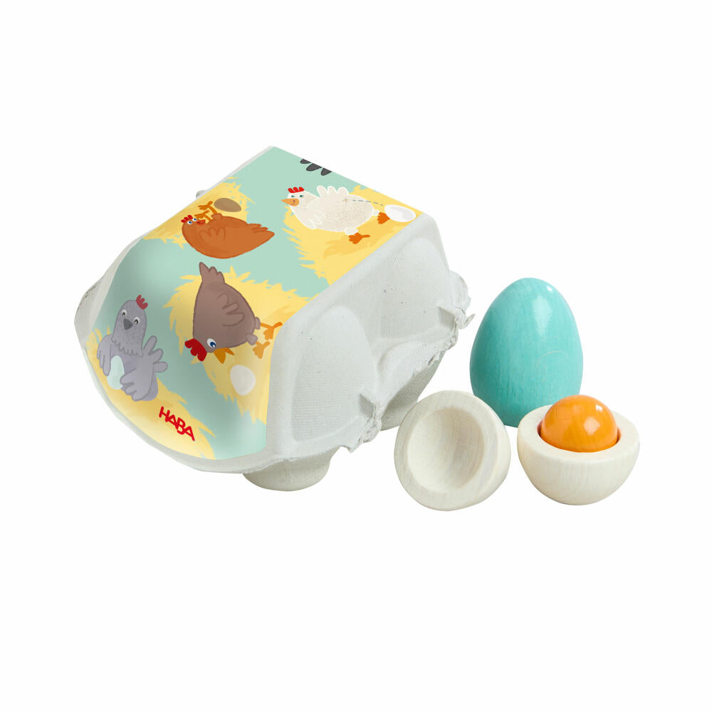 HABA Creative Play - Eier, Zubehör Kinderküche, Holz Spielzeug, Kinder, ab 3 Jahren, 2012299001