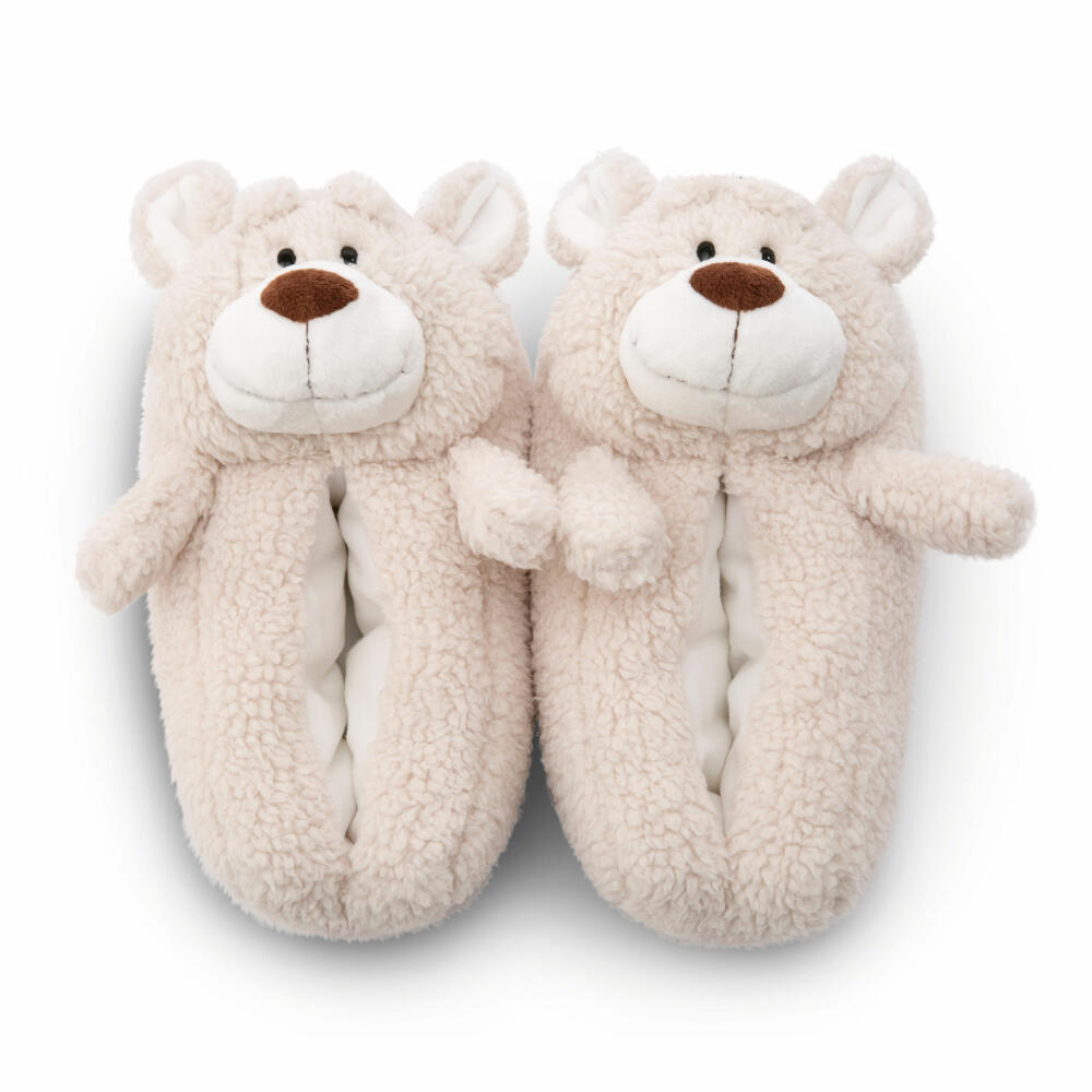 NICI Green Klassik Bär Hausschuhe Bär Bendix Gr. 34-37 M, Haus Schuhe, Pantoffeln, Plüsch, 49490