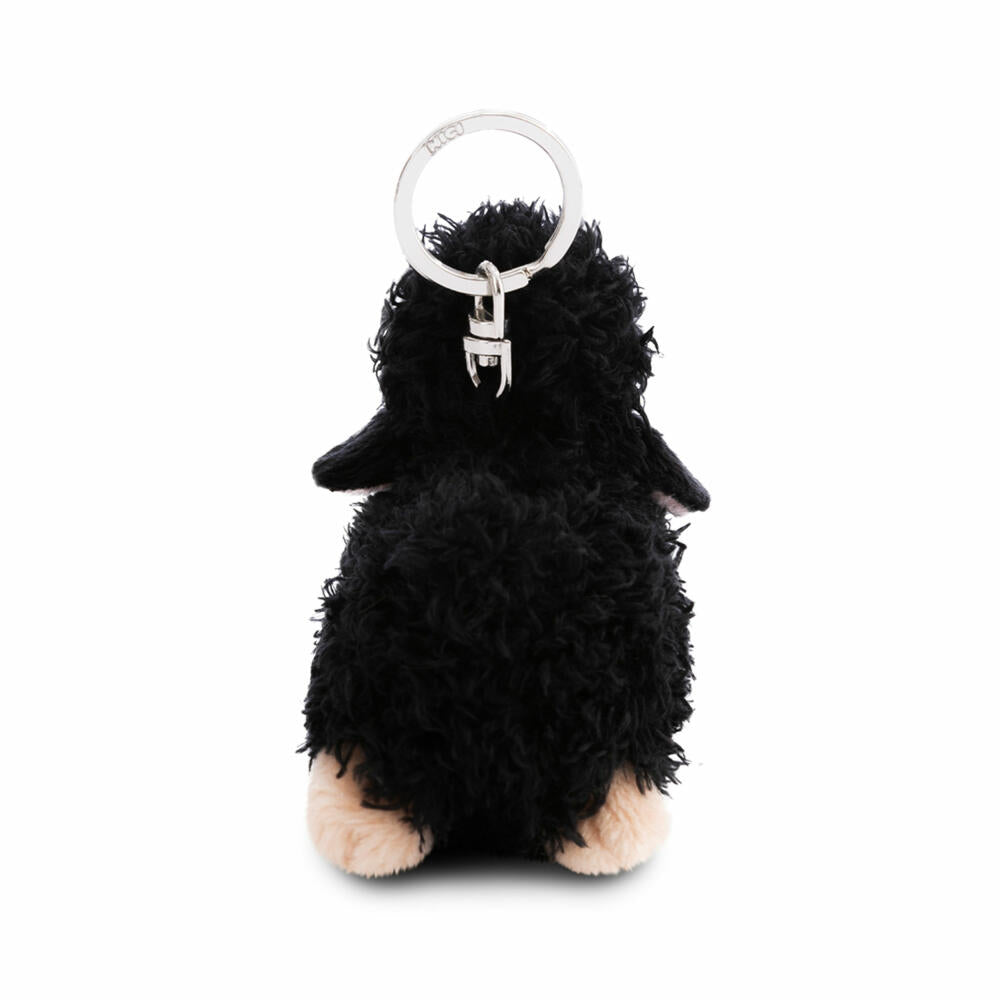 NICI Green Wooly Gang Schlüsselanhänger Schaf Schwarz, Schlüssel Anhänger, Glücksbringer, 9 cm, 49671