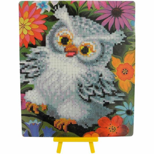 Diamond Dotz Eule, Diamond Painting, Kreativset, Malen mit Diamanten, ab 6 Jahre, 25 x 21 cm, 6027-25071