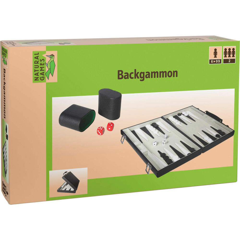 Natural Games Backgammon artificial leather 47x37 cm