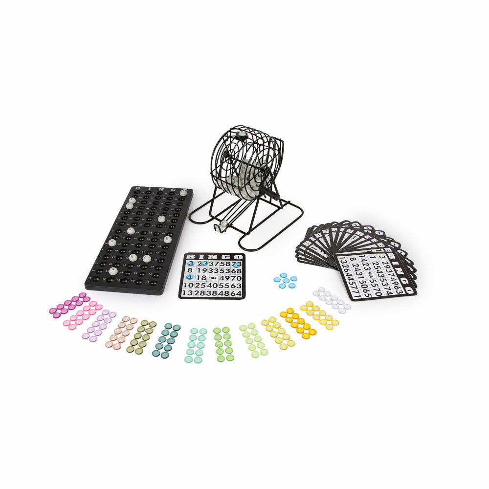 Legler Small Foot Bingotrommel mit Zubehör, Gesellschaftsspiel, ab 5 Jahre, Metall, Bunt, 2854