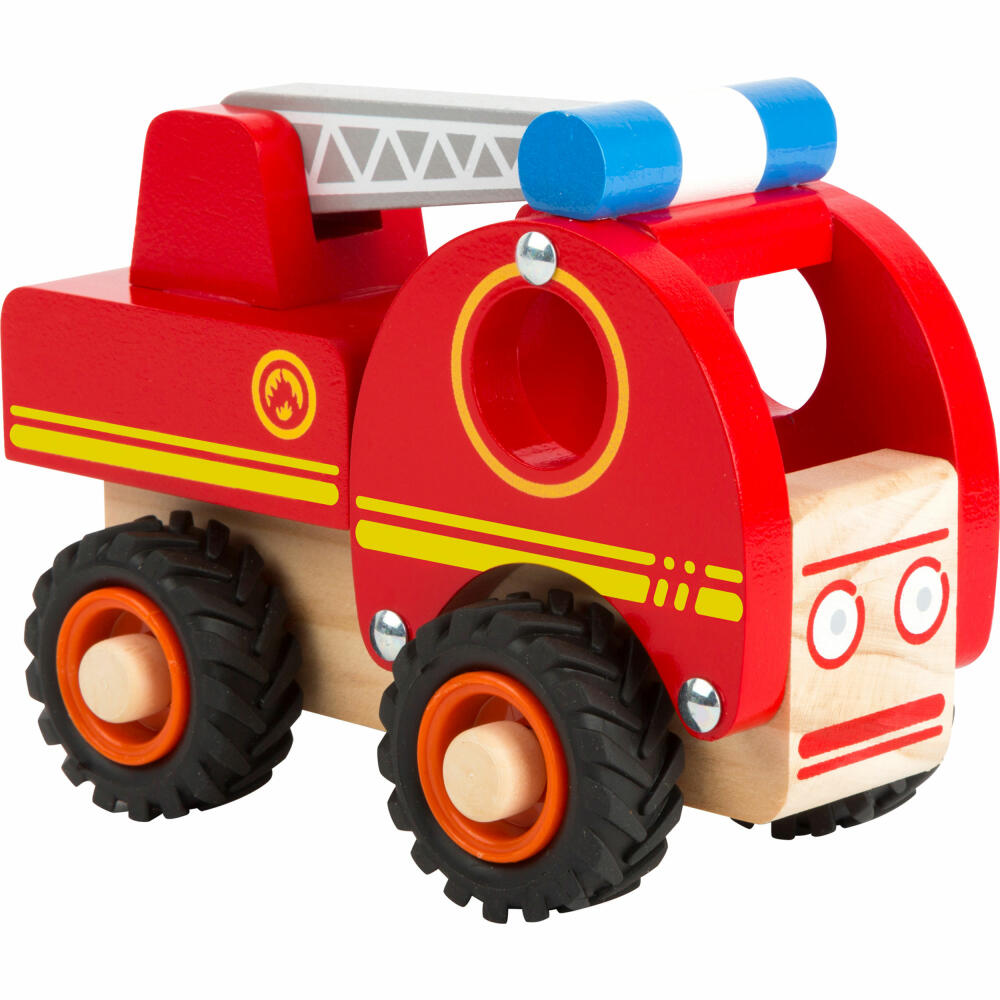 Legler Small Foot Feuerwehrfahrzeug, Spielzeugauto, ab 18 Monate, Holz, 11075