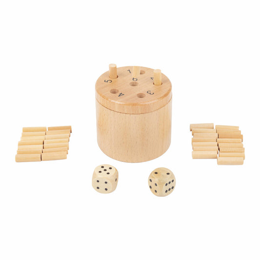 Legler Small Foot Würfelspiel 6 raus, Gesellschaftsspiel, ab 4 Jahre, Holz, 11365