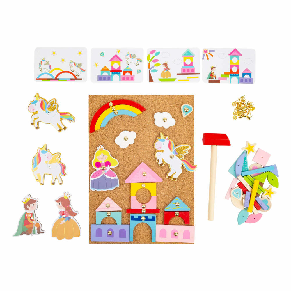 Legler Small Foot Hämmerchenspiel Einhorn, Motorikspielzeug, ab 3 Jahre, Kork, Bunt, 11571