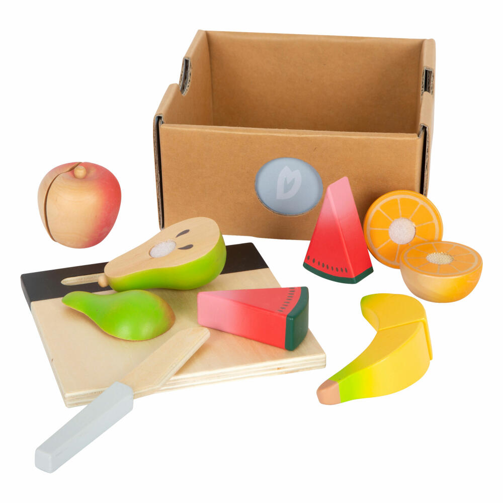 Legler Small Foot Schneide-Set Obst Fresh, Rollenspielzeug, ab 24 Monate, Holz, Bunt, 12330