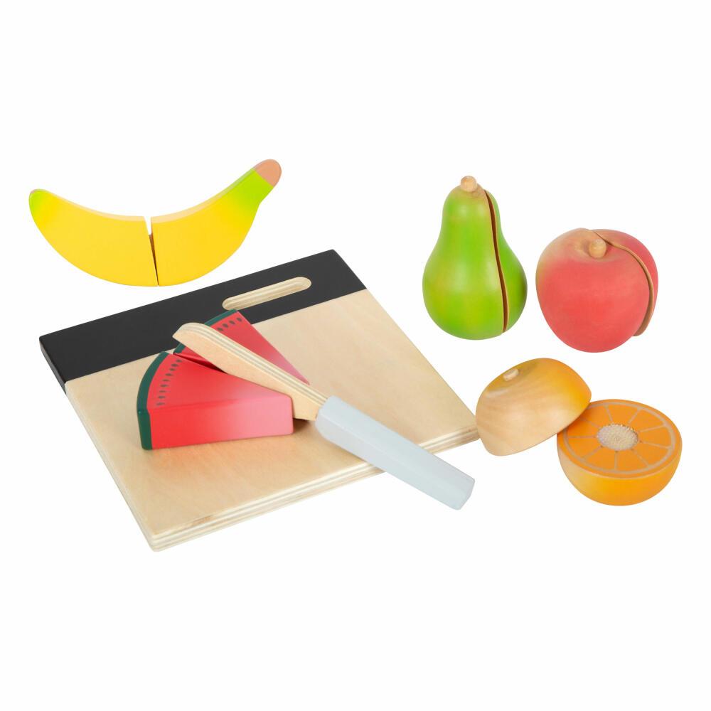Legler Small Foot Schneide-Set Obst Fresh, Rollenspielzeug, ab 24 Monate, Holz, Bunt, 12330