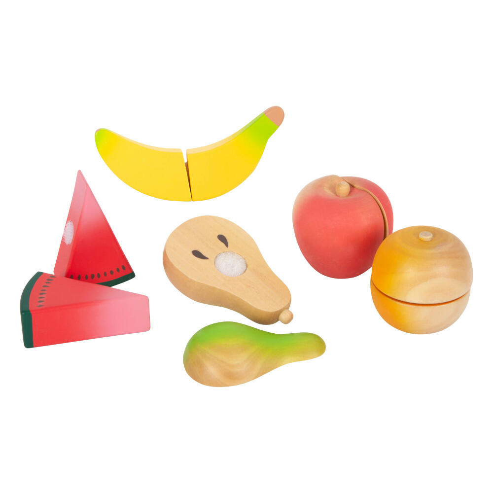 Legler Small Foot Schneide-Set Obst Fresh, Rollenspielzeug, ab 24 Monate, Holz, Bunt, 12330