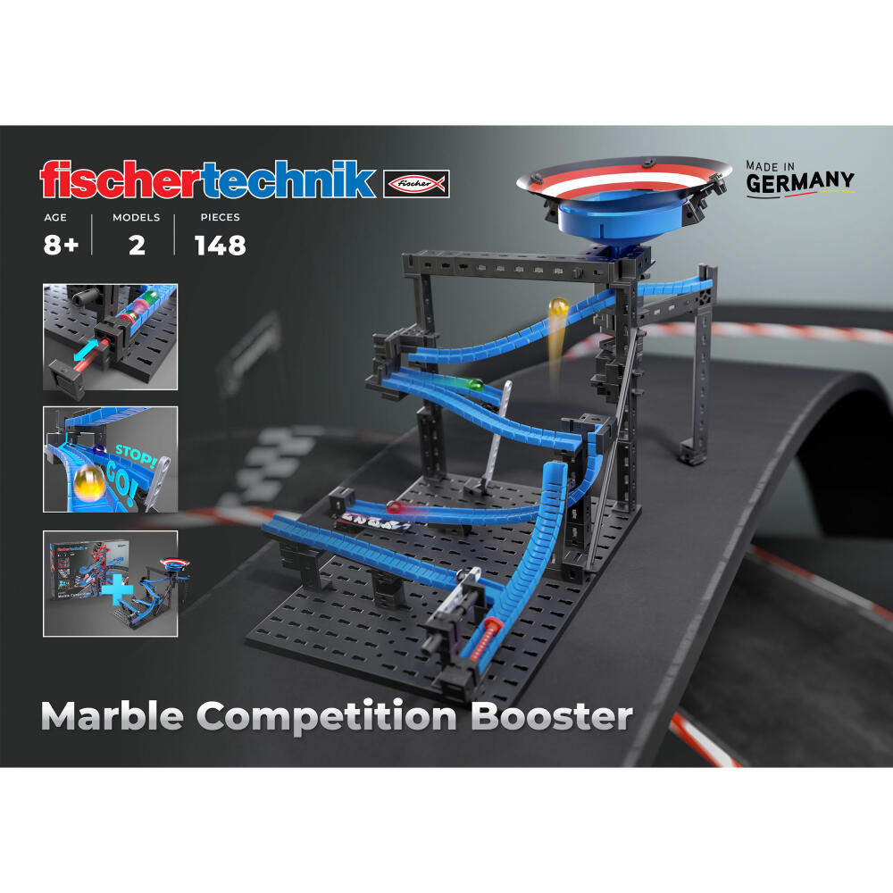 fischertechnik Marble Competition Booster, 148-tlg., Erweiterung, Ergänzung, Kugelbahn, ab 8 Jahren, 571897