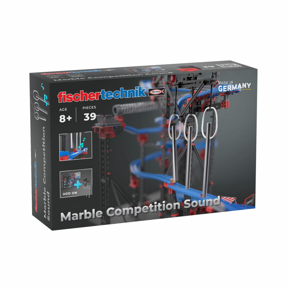 fischertechnik Marble Competition Sound, 39-tlg., Erweiterung, Ergänzung, Kugelbahn, ab 8 Jahren, 571899