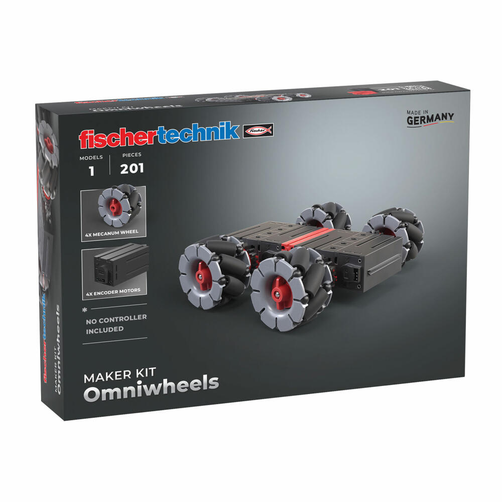 fischertechnik Maker Kit Omniwheels, 201-tlg., Baukasten, Grundmodell, Konstruktionsspielzeug, ab 14 Jahren, 571901