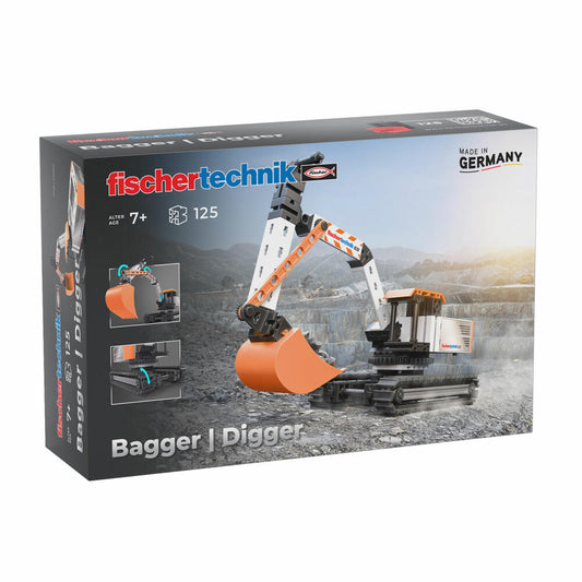 fischertechnik Bagger, 125.tlg., Baukasten, Konstruktionsspielzeug, ab 7 Jahren, 576104