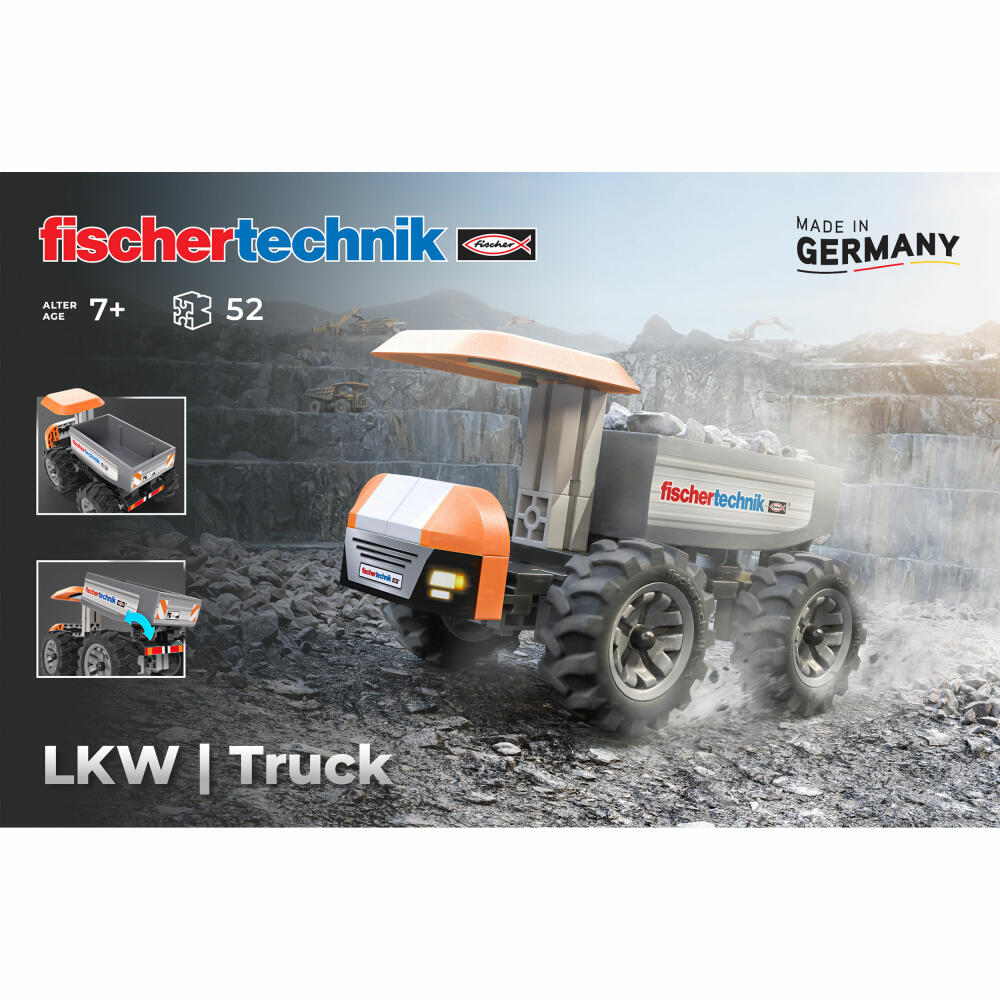 fischertechnik Truck LKW, 52-tlg., Baukasten, Konstruktionsspielzeug, ab 7 Jahren, 576105