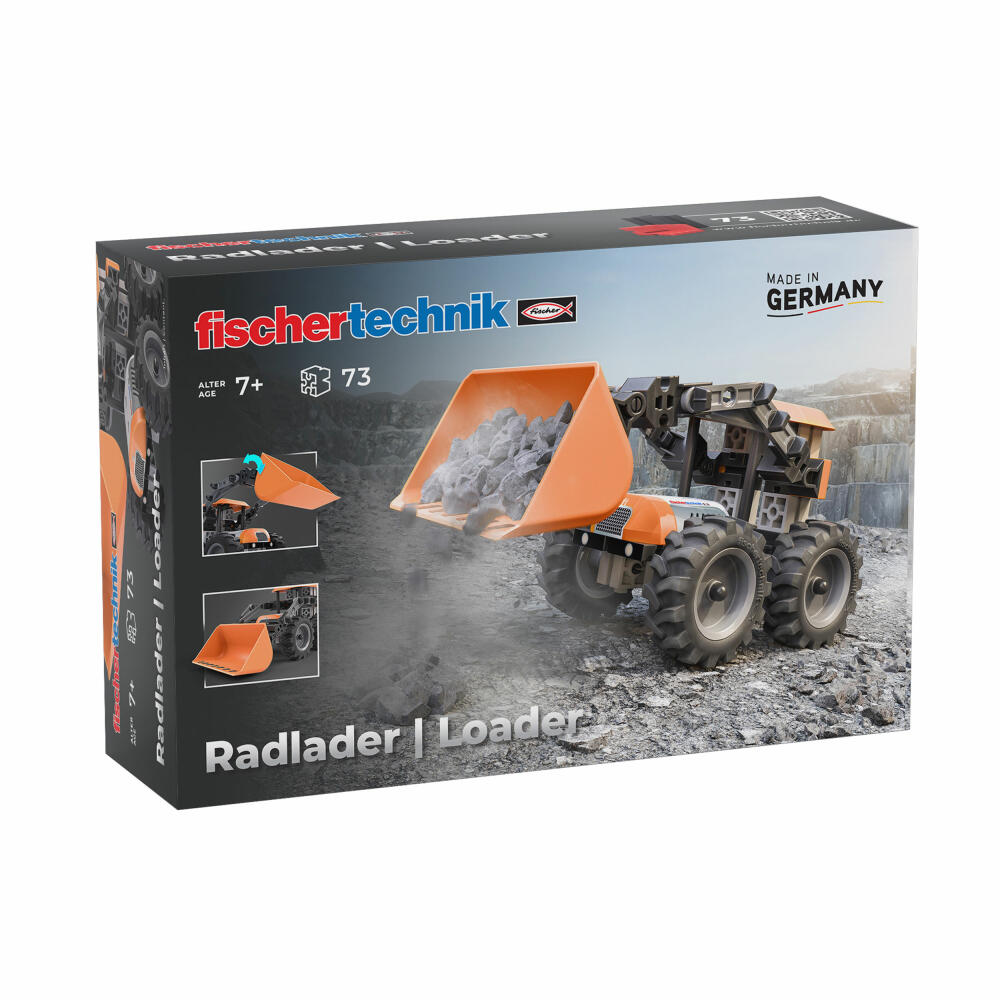 fischertechnik Loader Radlader, 73-tlg., Baukasten, Konstruktionsspielzeug, ab 7 Jahren, 576106