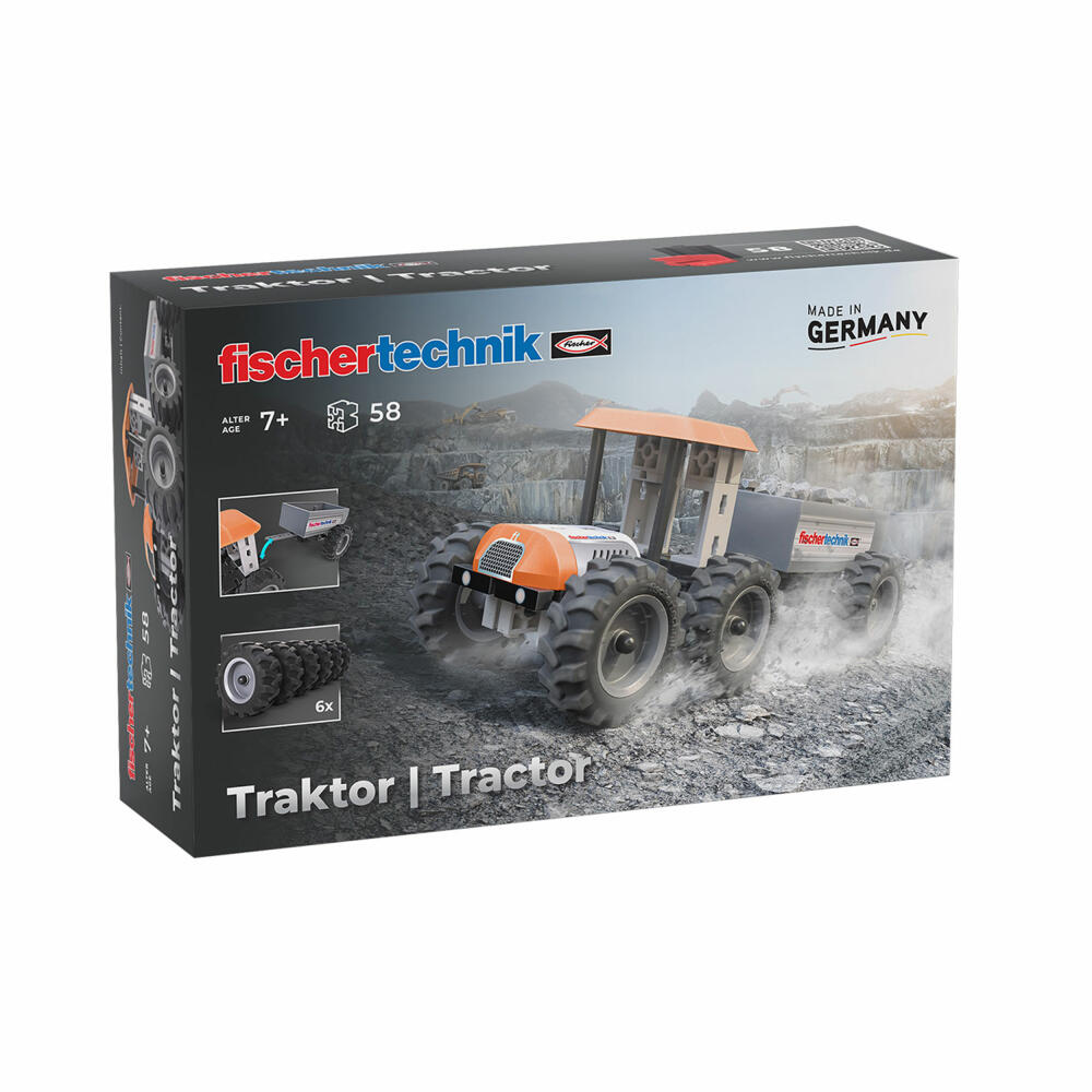 fischertechnik Traktor, 58-tlg., Baukasten, Konstruktionsspielzeug, ab 7 Jahren, 576107