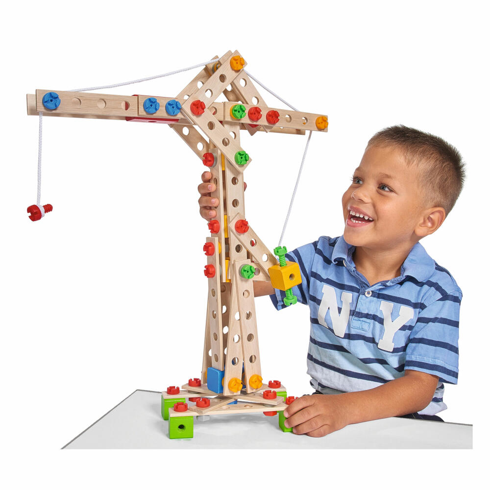 Eichhorn Constructor Crane Set, 170 pcs., Construction Kit, Building Set, Construction Kit, Airplane, Children's Toy, Wood, 100039097