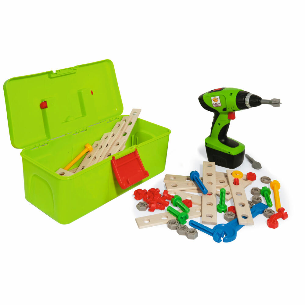 Eichhorn Constructor Werkzeugbox, 70-tlg., Werkzeugkoffer, Werkzeugkasten, Werkzeug Koffer, Holz, 100039079