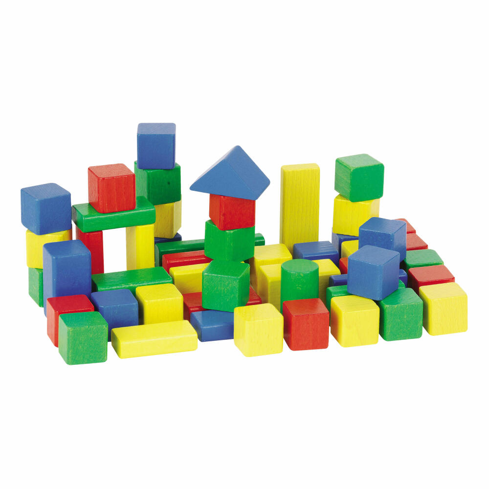 Eichhorn Colorful Wooden Building Blocks, Building Blocks, Wooden Blocks, Building Blocks, 50 Pieces, Wood, 100021252