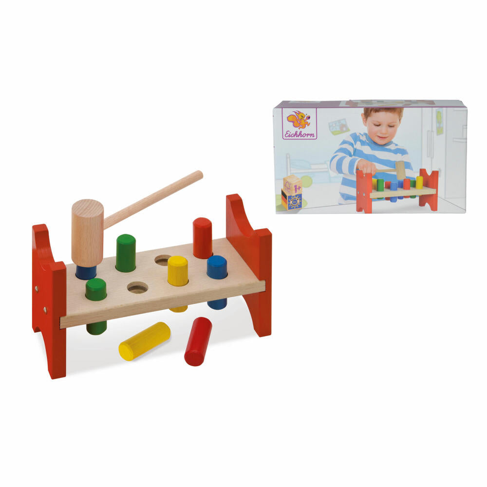 Eichhorn Heros tapping bench, motor skills toy, hammer bench, wooden toy, toy, wood, 100027005