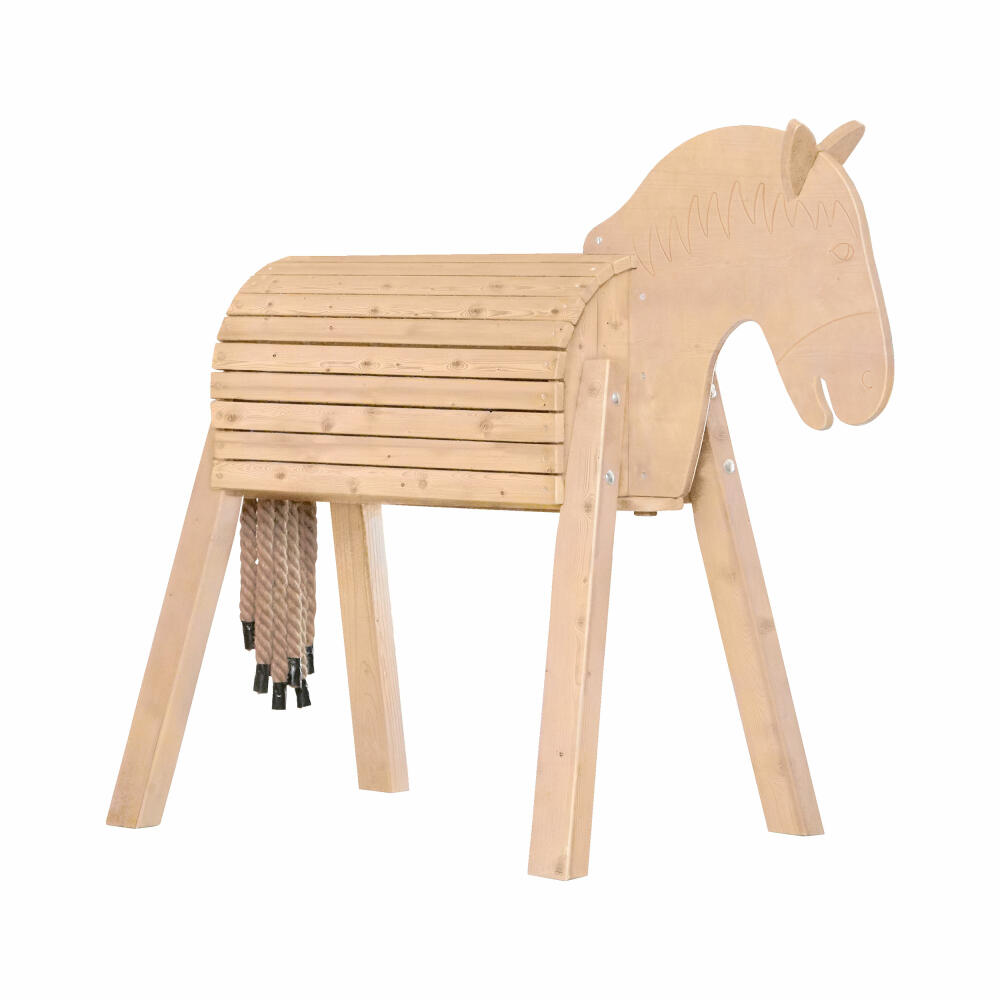 HABA JAKO-O Holzpferd natur, für den Garten, Spielzeugpferd, Voltigierpferd, 1141245