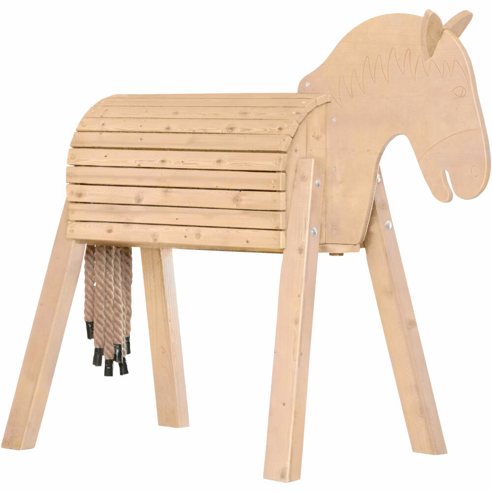 HABA JAKO-O Holzpferd natur, für den Garten, Spielzeugpferd, Voltigierpferd, 1141245